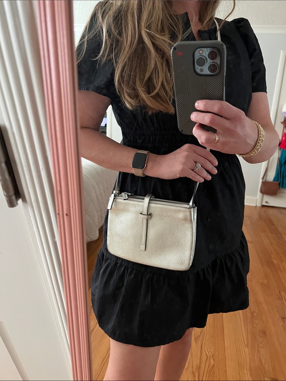 Annabel Ingall Jojo Crossbody Bag Silver